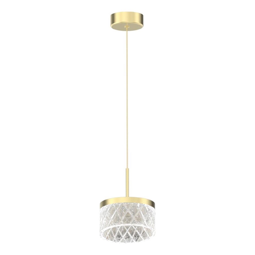 LED Lestenec na vrvici ELEGANCE LED/9W/230V pr. 15 cm zlata