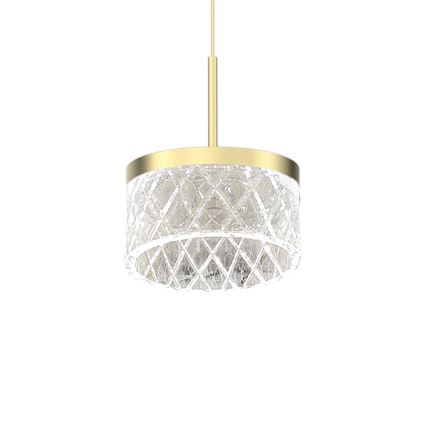 LED Lestenec na vrvici ELEGANCE LED/9W/230V pr. 15 cm zlata
