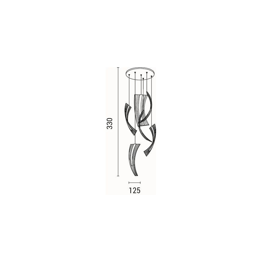 LED Lestenec na vrvici FIRENZE 6xLED/10W/230V 3000K