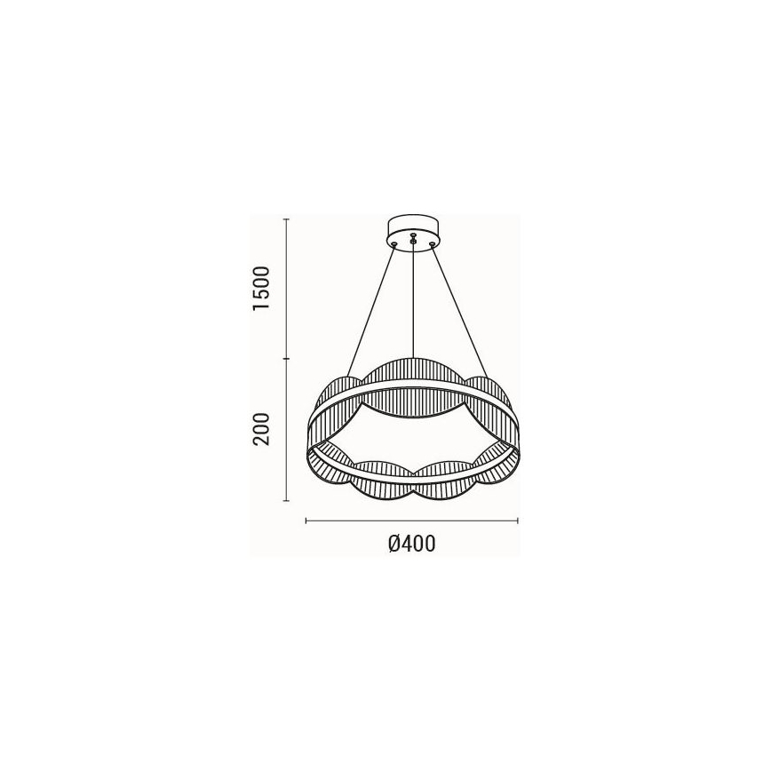 LED Lestenec na vrvici FIRENZE LED/48W/230V 3000K pr. 40 cm