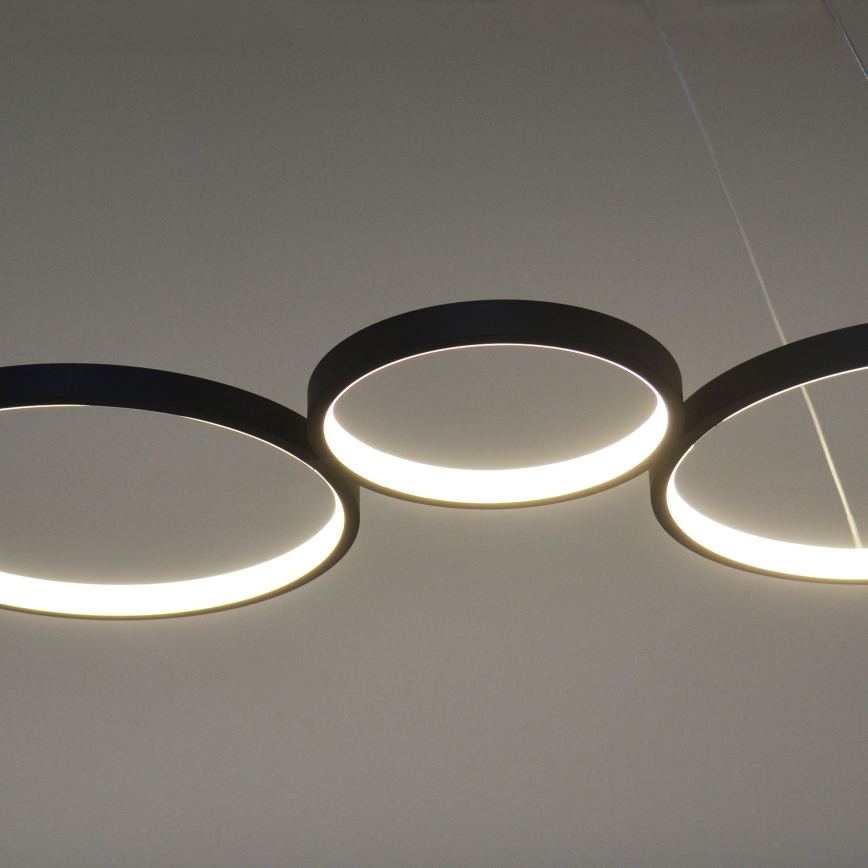 LED Lestenec na vrvici FLAMENCO LED/42W/230V 4000K črna