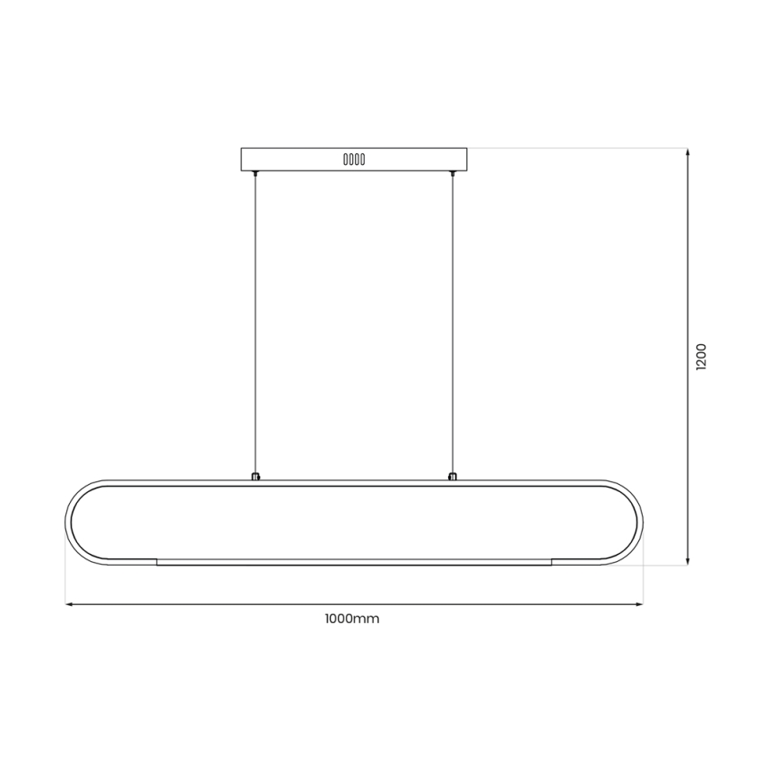 LED Lestenec na vrvici FRAME LED/42W/230V črna
