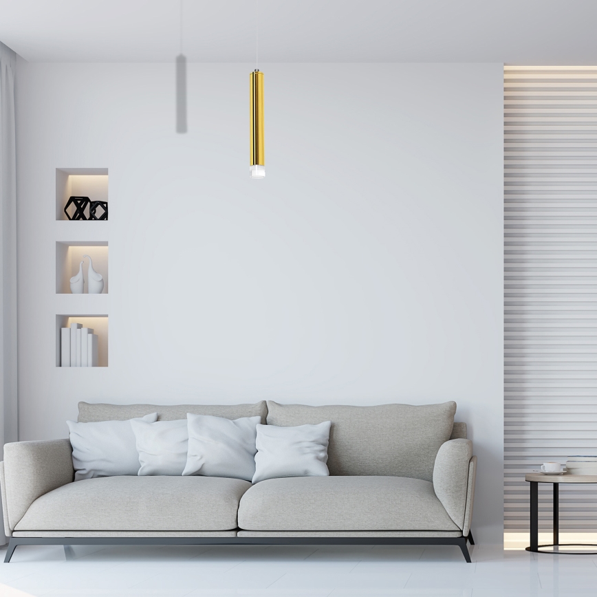 LED Lestenec na vrvici GOLDIE 1xLED/5W/230V zlat