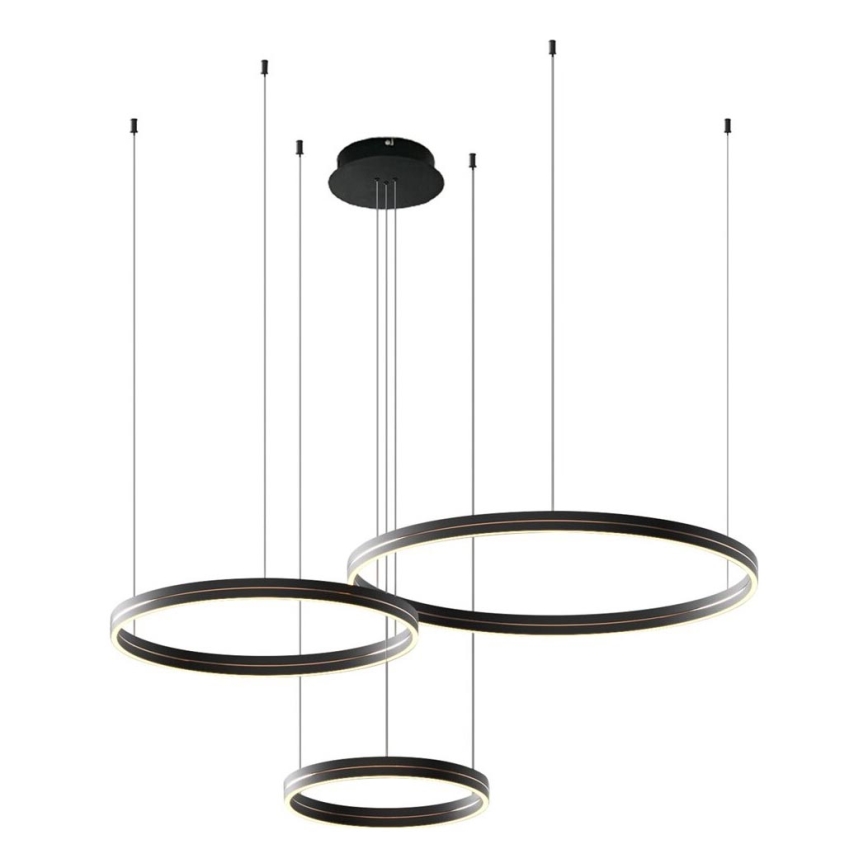 LED Lestenec na vrvici GRAVITY LED/108W/230V črna