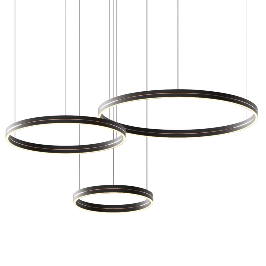 LED Lestenec na vrvici GRAVITY LED/108W/230V črna