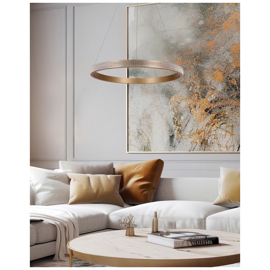 LED Lestenec na vrvici HASHIM LED/34W/230V pr. 60 cm baker