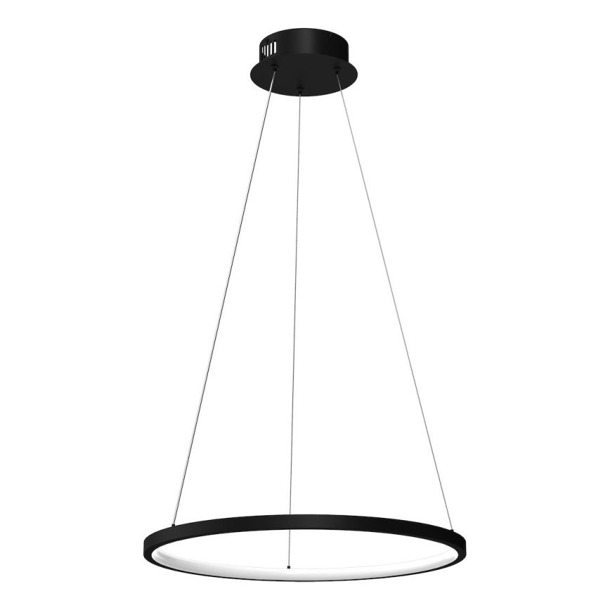 LED Lestenec na vrvici HOOP LED/27W/230V pr. 50 cm 4000K črna