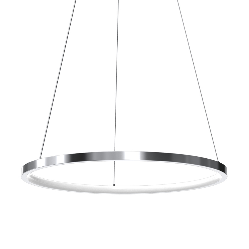 LED Lestenec na vrvici HOOP LED/27W/230V pr. 50 cm 4000K sijajni krom