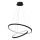 LED Lestenec na vrvici HOOP LED/51W/230V pr. 60 cm 4000K črna