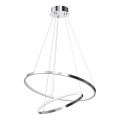 LED Lestenec na vrvici HOOP LED/51W/230V pr. 60 cm 4000K sijajni krom
