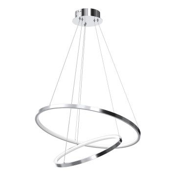 LED Lestenec na vrvici HOOP LED/51W/230V pr. 60 cm 4000K sijajni krom