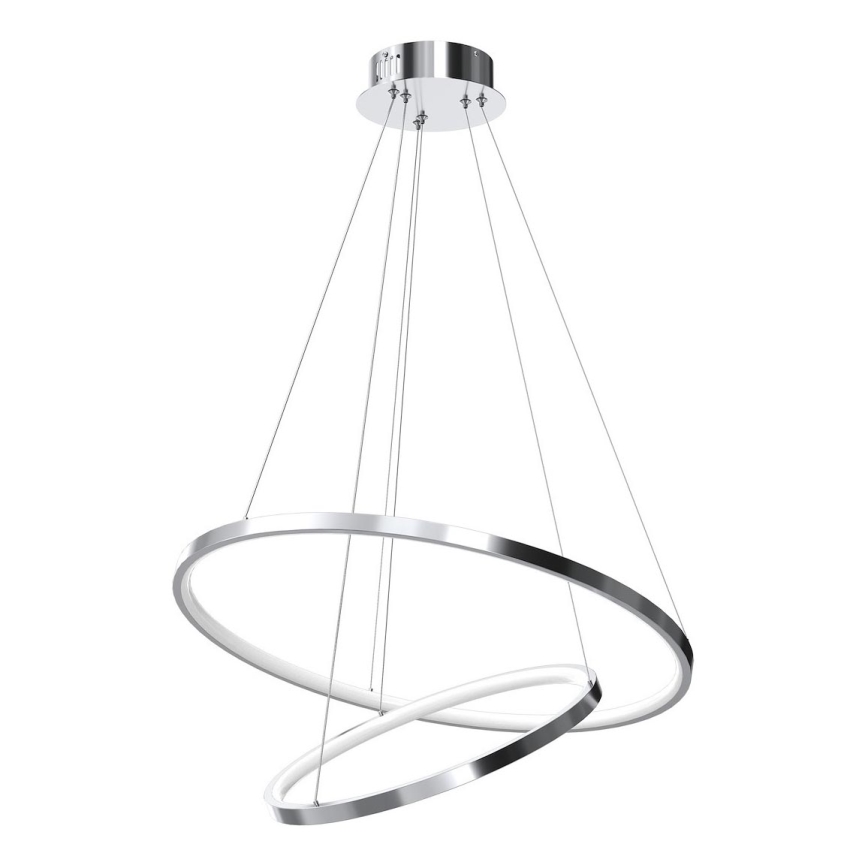 LED Lestenec na vrvici HOOP LED/51W/230V pr. 60 cm 4000K sijajni krom