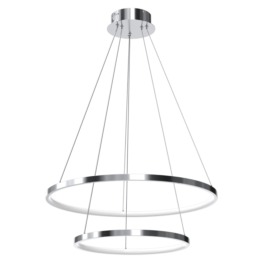 LED Lestenec na vrvici HOOP LED/51W/230V pr. 60 cm 4000K sijajni krom