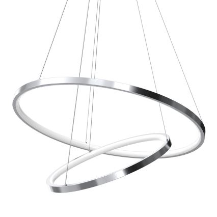 LED Lestenec na vrvici HOOP LED/51W/230V pr. 60 cm 4000K sijajni krom