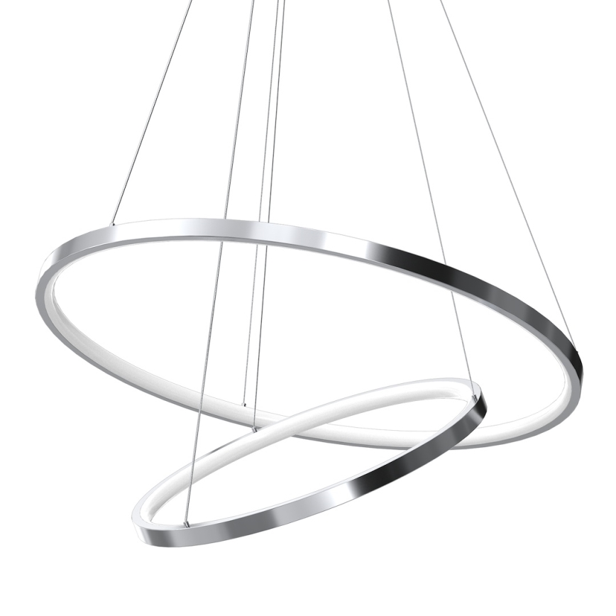 LED Lestenec na vrvici HOOP LED/51W/230V pr. 60 cm 4000K sijajni krom