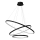 LED Lestenec na vrvici HOOP LED/93W/230V pr. 60 cm 4000K črna