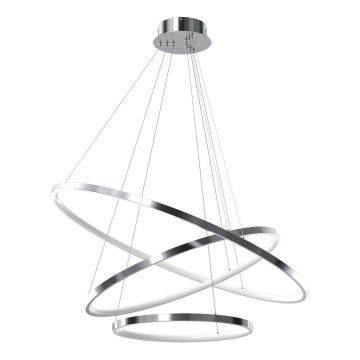LED Lestenec na vrvici HOOP LED/93W/230V pr. 80 cm 4000K sijajni krom