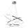 LED Lestenec na vrvici HOOP LED/93W/230V pr. 80 cm 4000K sijajni krom