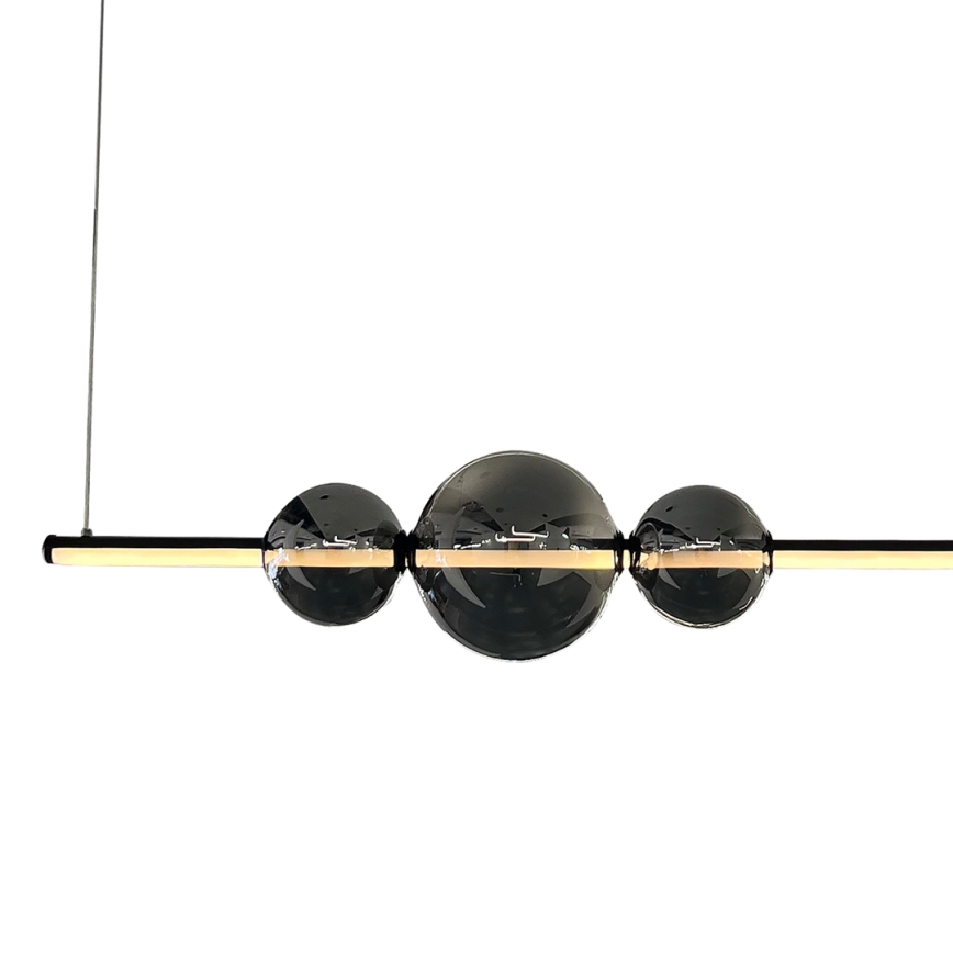LED Lestenec na vrvici KUGEL LED/30W/230V črna