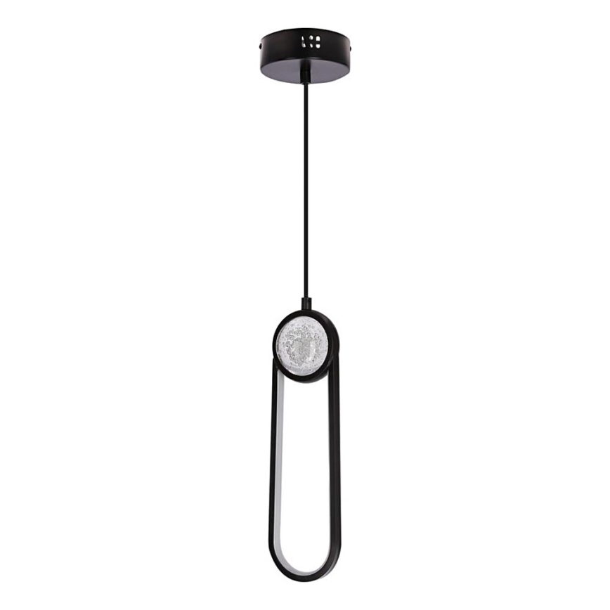 LED Lestenec na vrvici LACRIMA LED/15W/230V 3000K črna