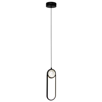 LED Lestenec na vrvici LACRIMA LED/15W/230V 3000K črna