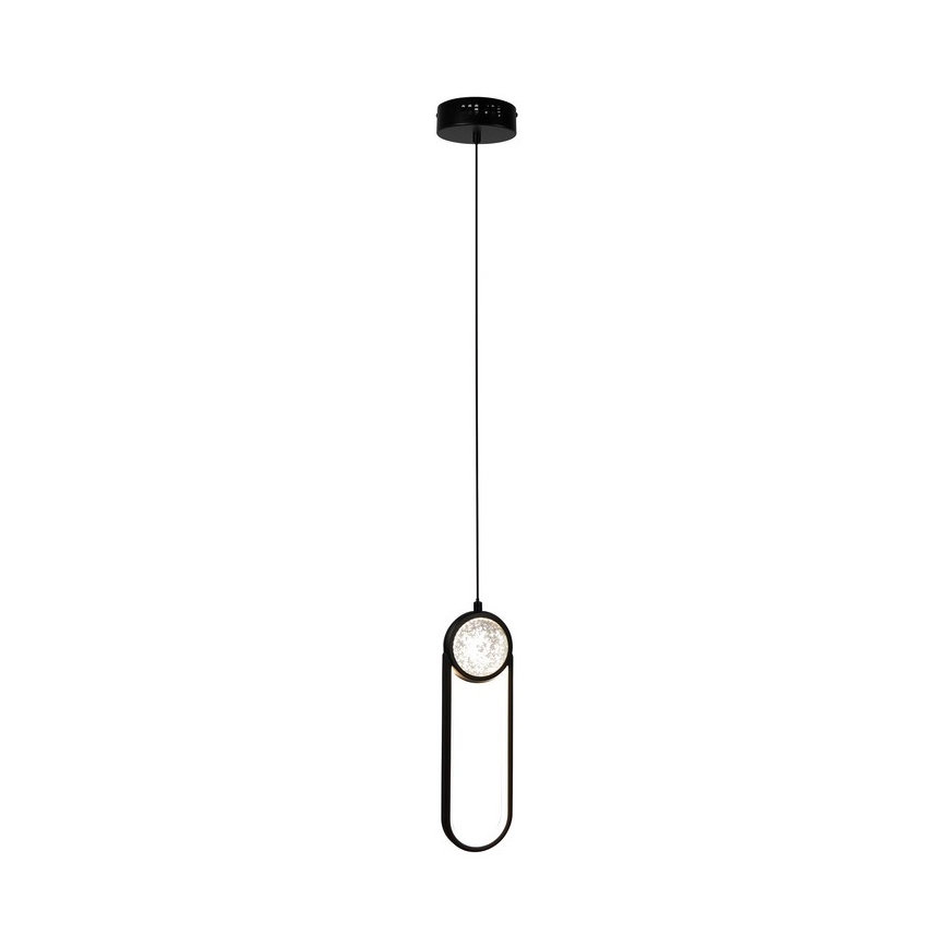 LED Lestenec na vrvici LACRIMA LED/15W/230V 3000K črna