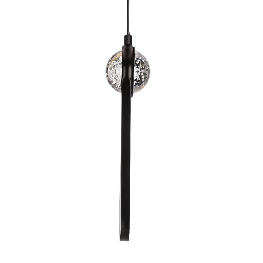 LED Lestenec na vrvici LACRIMA LED/15W/230V 3000K črna