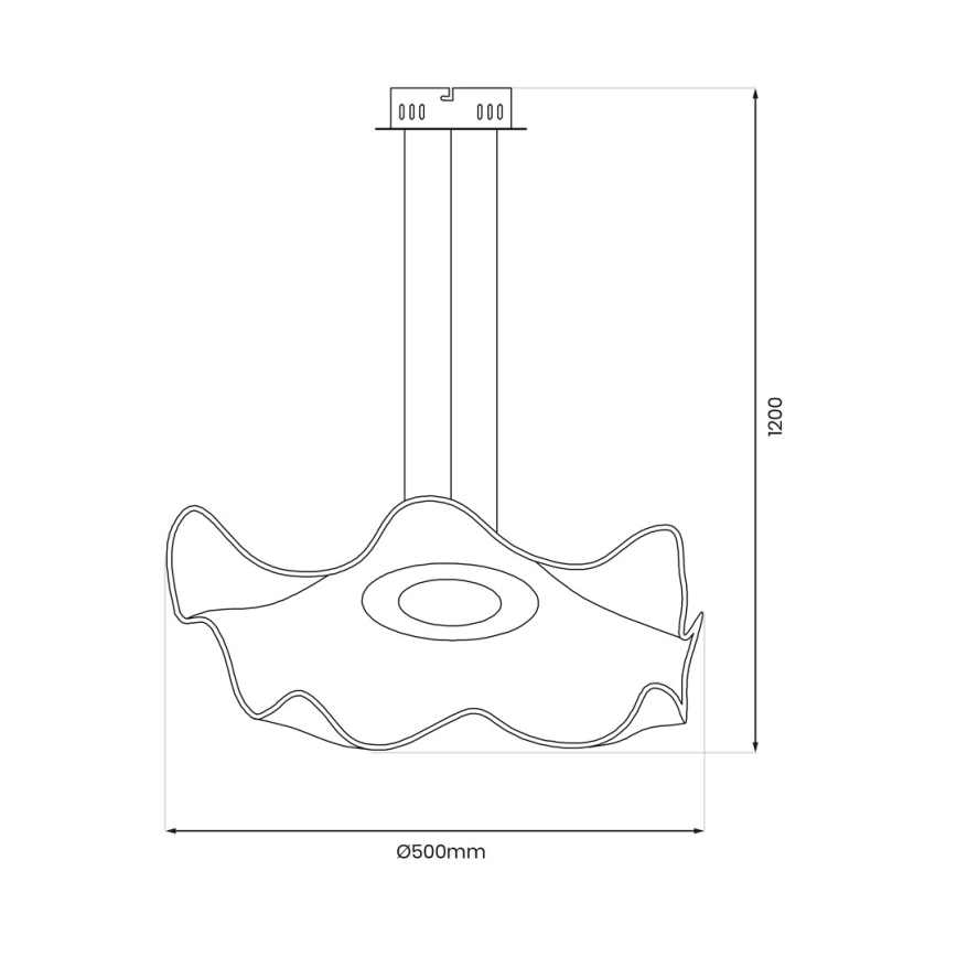 LED Lestenec na vrvici LARGO LED/16W/230V zlata