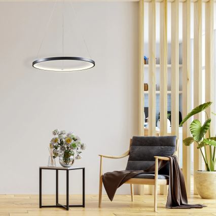 LED Lestenec na vrvici LEA LED/20W/230V 4000K pr. 50 cm črna