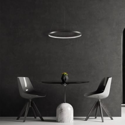 LED Lestenec na vrvici LEA LED/20W/230V 4000K pr. 50 cm črna