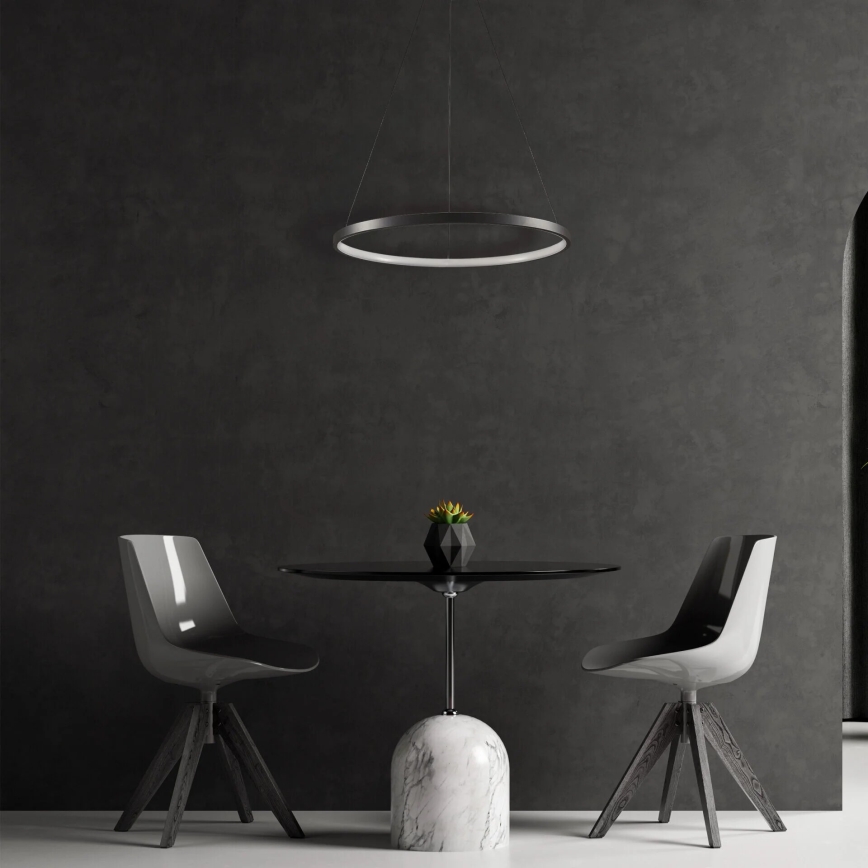 LED Lestenec na vrvici LEA LED/20W/230V 4000K pr. 50 cm črna