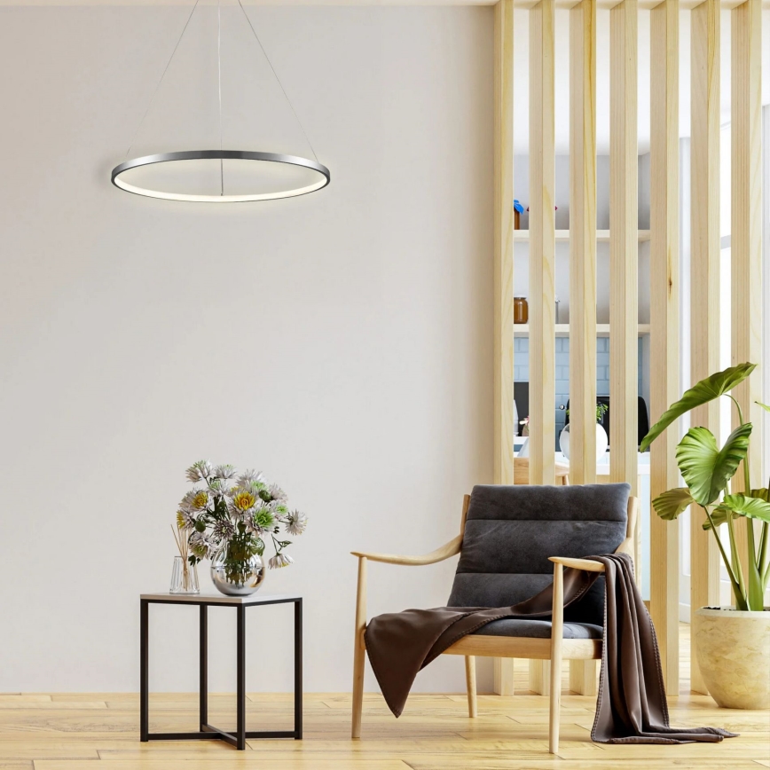 LED Lestenec na vrvici LEA LED/20W/230V 4000K pr. 50 cm mat krom