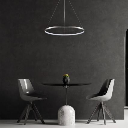 LED Lestenec na vrvici LEA LED/20W/230V 4000K pr. 50 cm mat krom