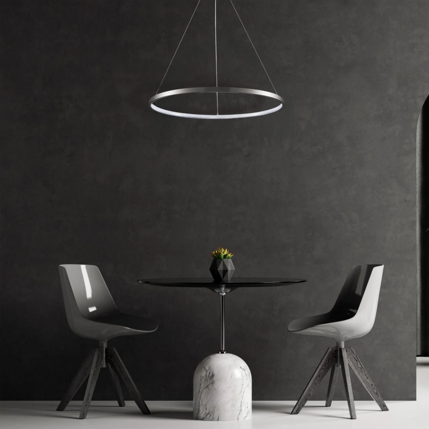 LED Lestenec na vrvici LEA LED/20W/230V 4000K pr. 50 cm mat krom