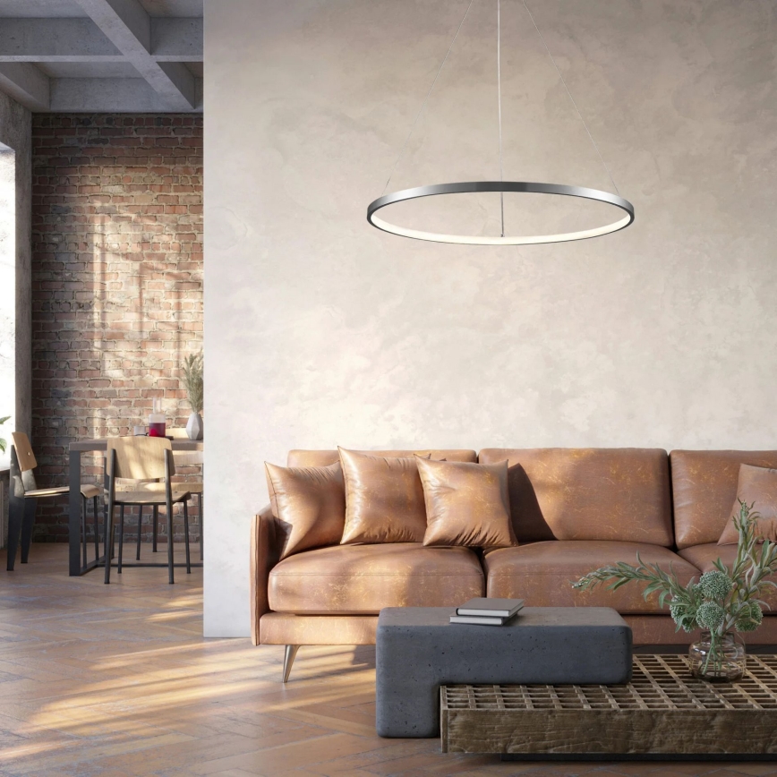 LED Lestenec na vrvici LEA LED/20W/230V 4000K pr. 50 cm mat krom