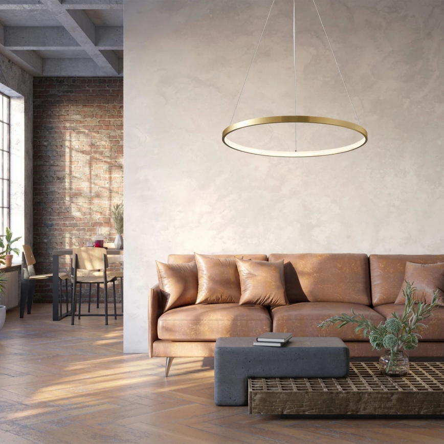 LED Lestenec na vrvici LEA LED/20W/230V 4000K pr. 50 cm zlata