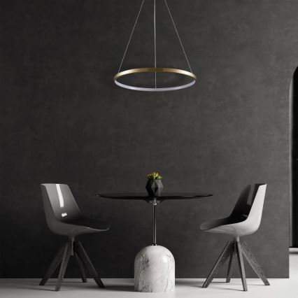 LED Lestenec na vrvici LEA LED/20W/230V 4000K pr. 50 cm zlata