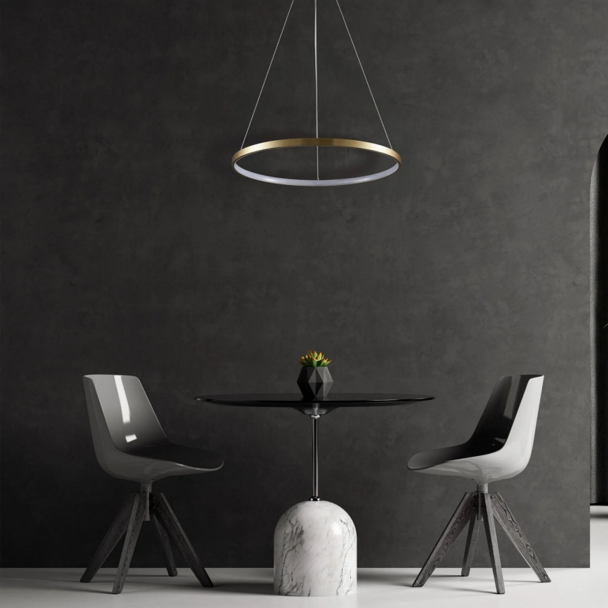 LED Lestenec na vrvici LEA LED/20W/230V 4000K pr. 50 cm zlata