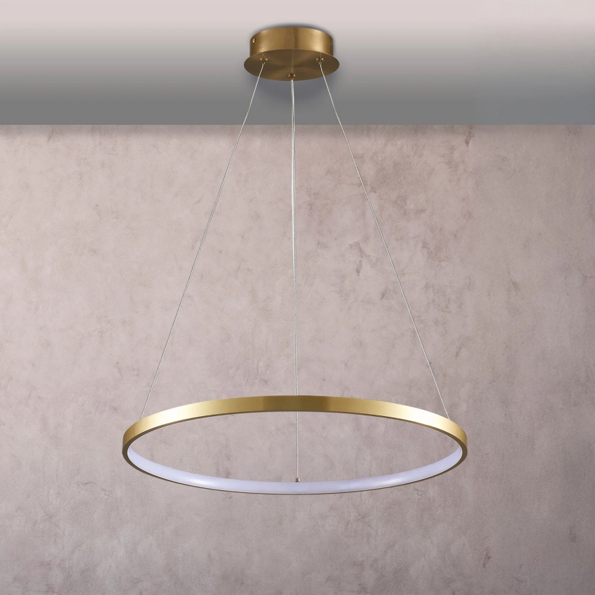 LED Lestenec na vrvici LEA LED/20W/230V 4000K pr. 50 cm zlata