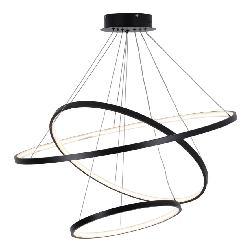 LED Lestenec na vrvici LEA LED/60W/230V 4000K pr. 80 cm črna