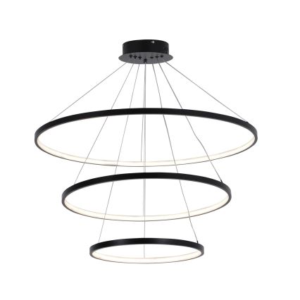 LED Lestenec na vrvici LEA LED/60W/230V 4000K pr. 80 cm črna