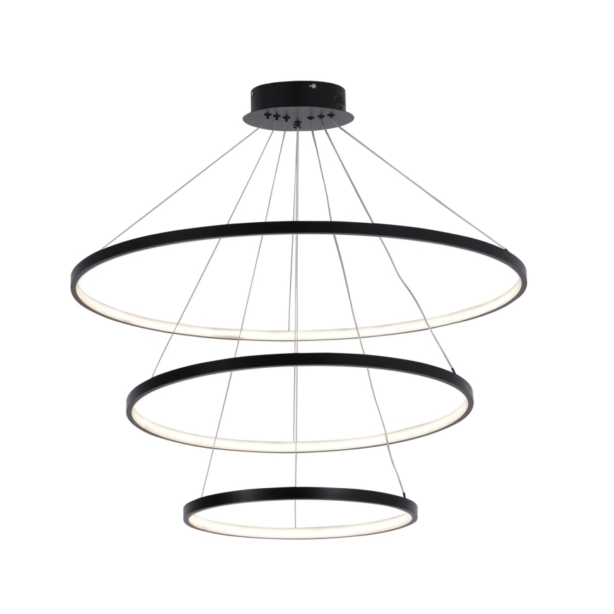 LED Lestenec na vrvici LEA LED/60W/230V 4000K pr. 80 cm črna