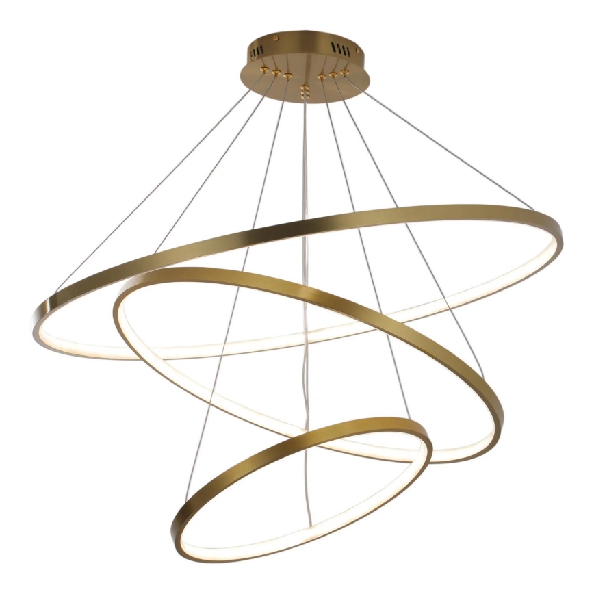 LED Lestenec na vrvici LEA LED/60W/230V 4000K pr. 80 cm zlata