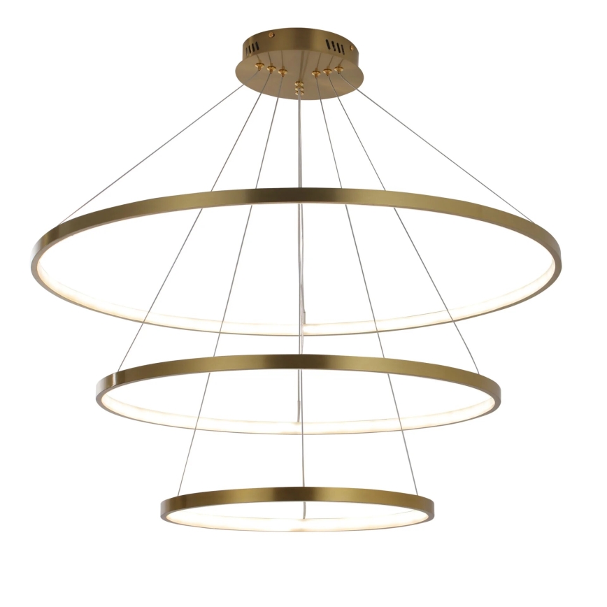 LED Lestenec na vrvici LEA LED/60W/230V 4000K pr. 80 cm zlata