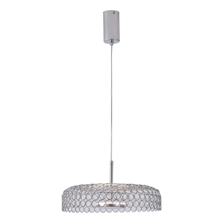 LED Lestenec na vrvici LED/10W/230V 3000K sijajni krom pr. 35 cm