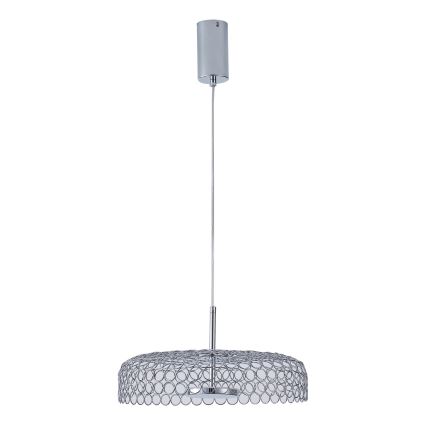 LED Lestenec na vrvici LED/10W/230V 3000K sijajni krom pr. 35 cm