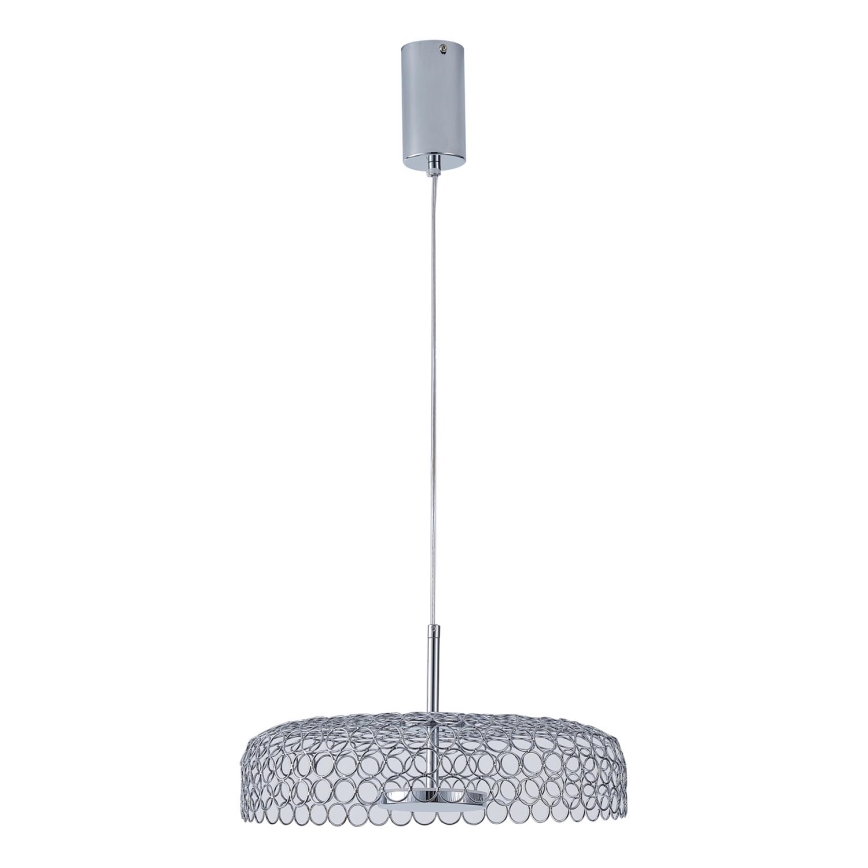 LED Lestenec na vrvici LED/10W/230V 3000K sijajni krom pr. 35 cm