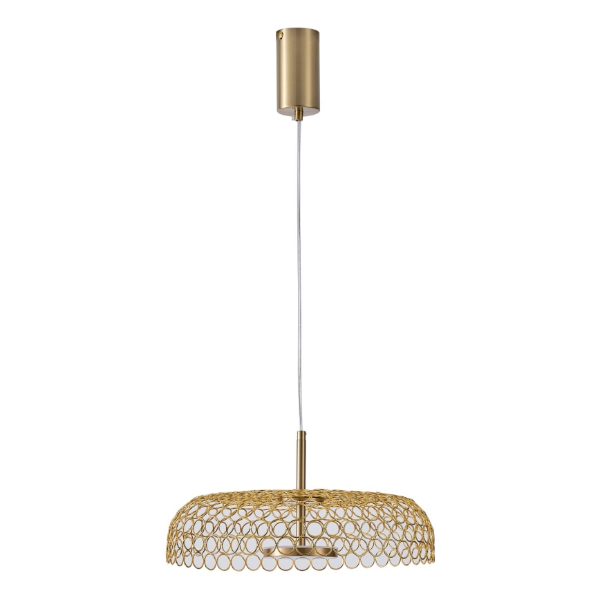 LED Lestenec na vrvici LED/10W/230V 3000K zlata pr. 35 cm