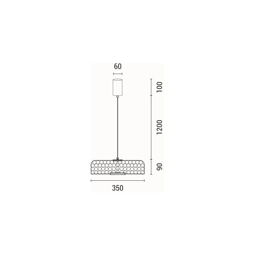 LED Lestenec na vrvici LED/10W/230V 3000K zlata pr. 35 cm