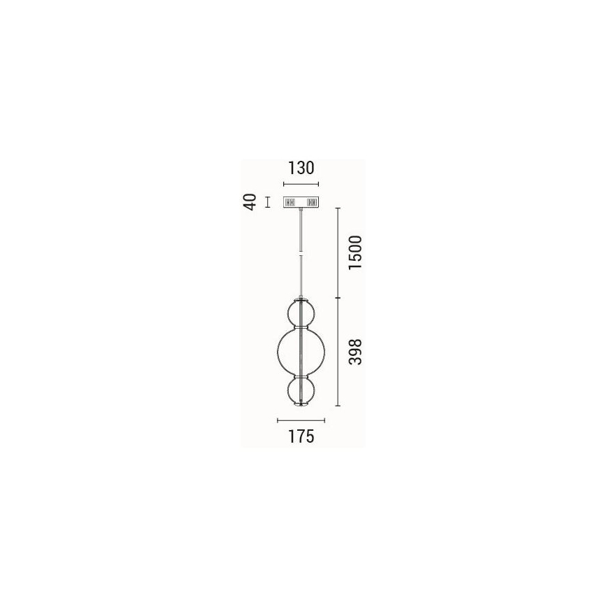 LED Lestenec na vrvici LED/12,6W/230V 3000K